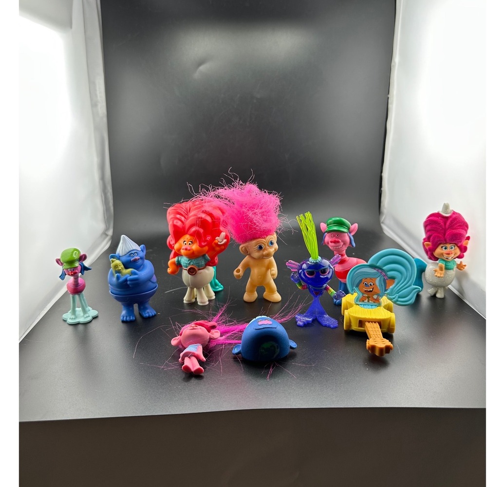 McDonalds Trolls Happy Meal‎ Toys Kids Play Trolls Eraser World Tour Lot of 10